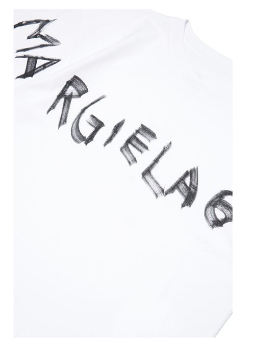 T-shirt, bambina, logata. MM6 MAISON MARGIELA | M60335 MM010M6100